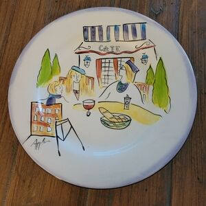 Set of 2 Provence French Themed Salad Plates